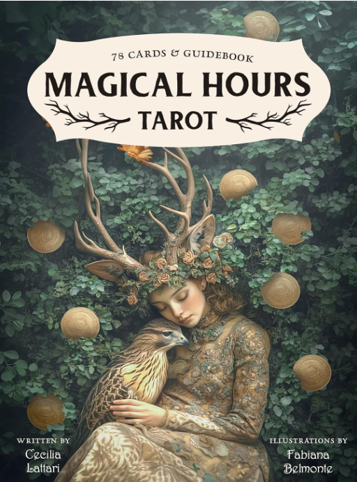 Magical Hours Tarot 78 Cards & Guidebook written by Cecilia Lattari, Illustrated by Fabiana Belmonte