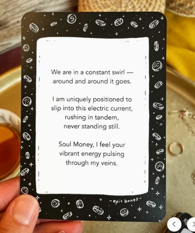 Endless Soul Money Manifestation Affirmation / Oracle Deck by Epic Bones 52 cards