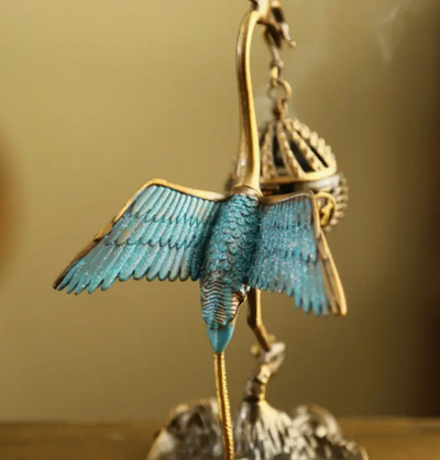 Blue Crane Elegant Incense/Cone Burner - Sparkle on Wings