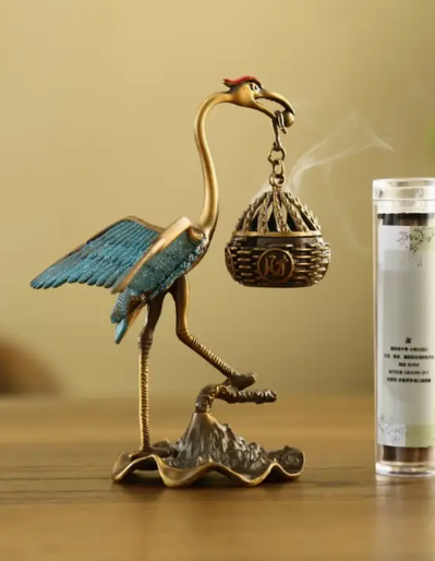 Blue Crane Elegant Incense/Cone Burner - Sparkle on Wings