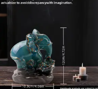 Elephant Ceramic Backflow Cone Incense Burner