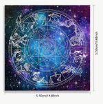 19" Square Tablecloth - Astrology Themed Tarot Card Altar Cloth