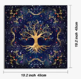 19" Square Tablecloth - Enchanting Tree of Life Tarot Altar Cloth