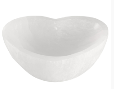 2.75" Heart Trinket Dish Charging Cleansing Selenite Carved