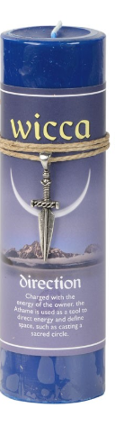 6.5" Scented Candle Wicca w/ Pendant Charm
