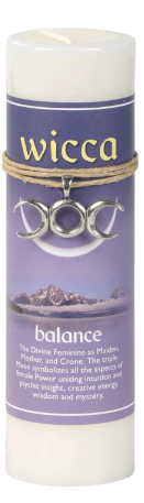6.5" Scented Candle Wicca w/ Pendant Charm
