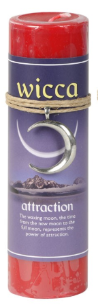 6.5" Scented Candle Wicca w/ Pendant Charm
