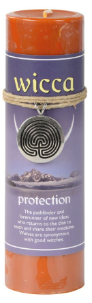 6.5" Scented Candle Wicca w/ Pendant Charm