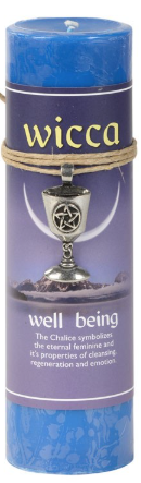 6.5" Scented Candle Wicca w/ Pendant Charm