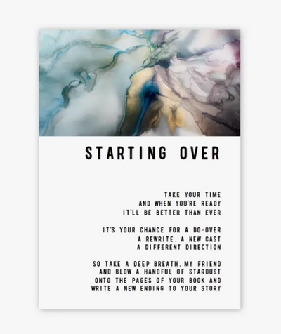 Starting Over Greeting Card