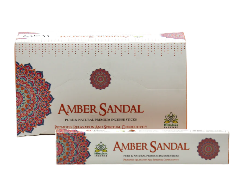 Himalaya Amber Sandal Incense 10" Sticks 10 per Package