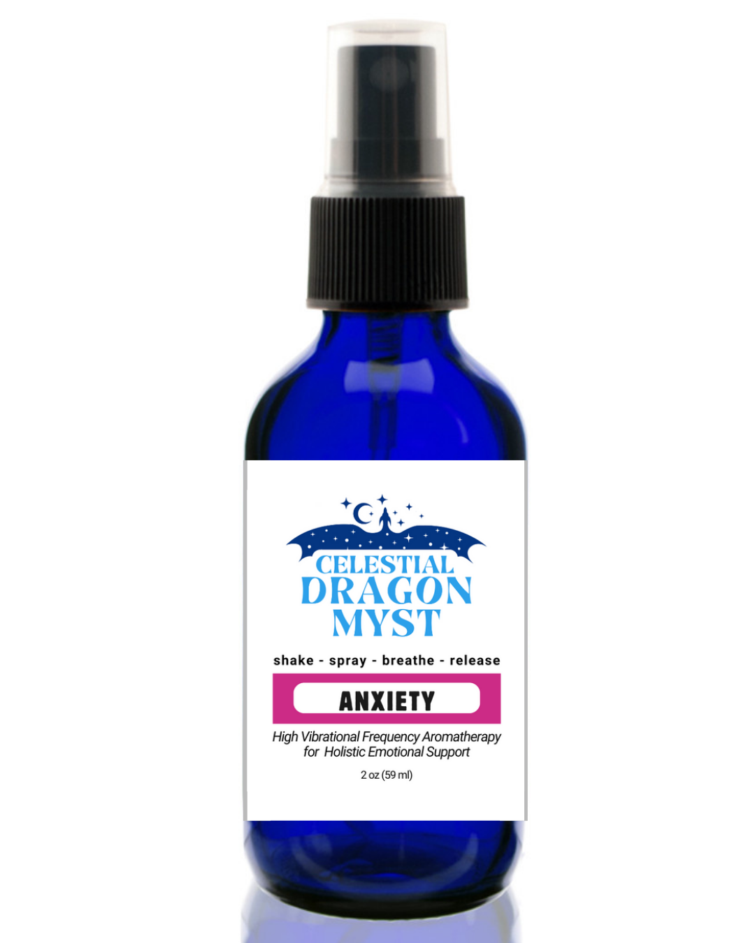 Release ANXIETY Celestial Dragons Myst Aromatherapy Spray (Holistic Emotional Wellness) - Organic