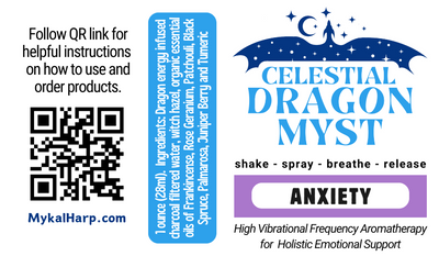 Release ANXIETY Celestial Dragons Myst Aromatherapy Spray (Holistic Emotional Wellness) - Organic