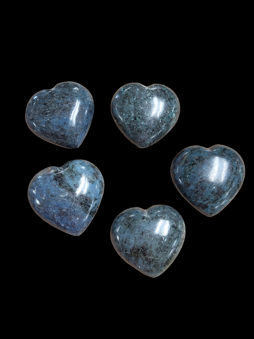 2" Kyanite Carved Heart - Blue and Green (approx 1.75 - 2 in)