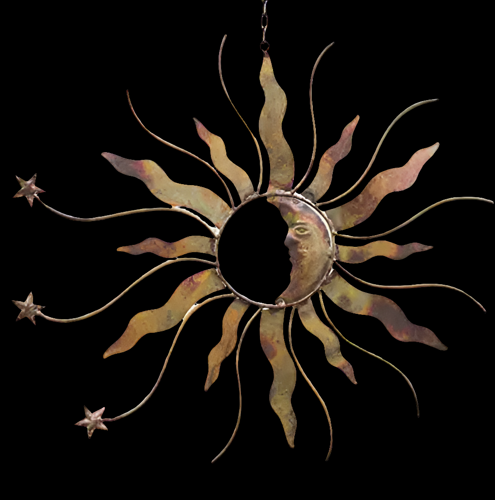 Sun, Moon, Stars Windchime Flamed