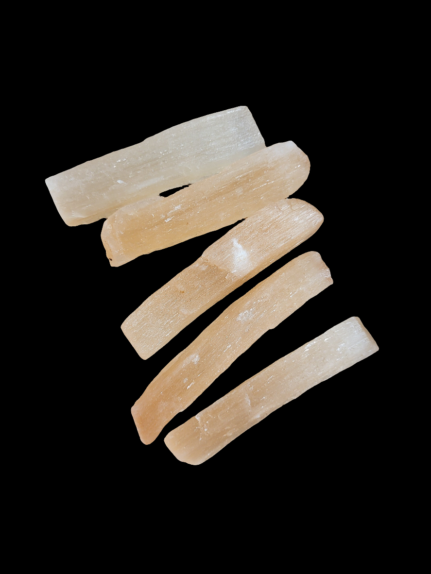3" Orange Selenite Sticks/Wands Raw