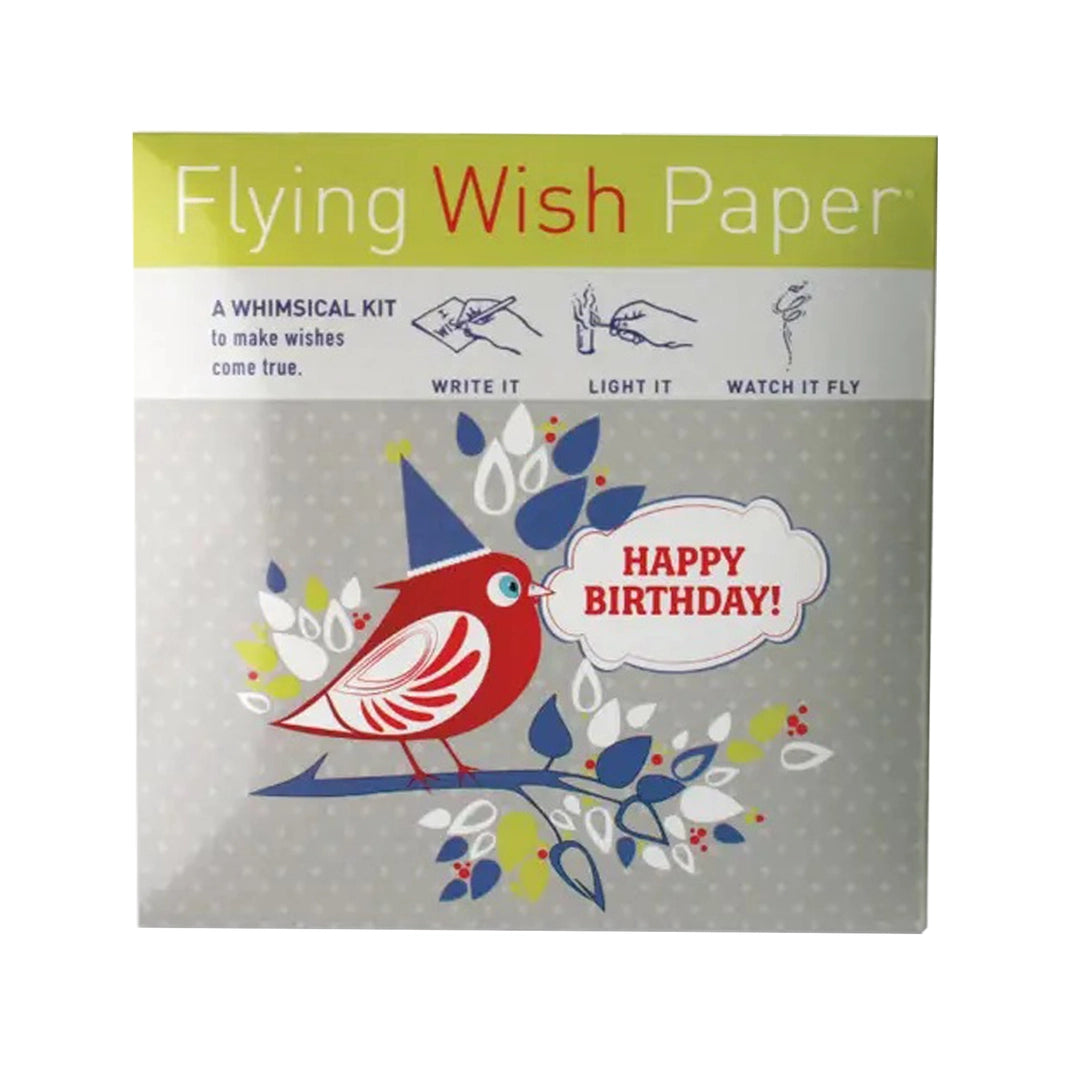 Birthday Birdie Mini Kit Flyiing Wish Papers - Write it, Light it, Watch It Fly!