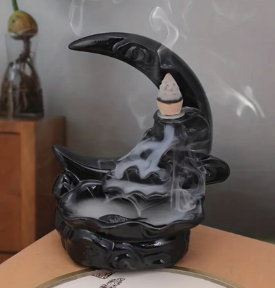 Black Moon Backflow Incense Burner Holder