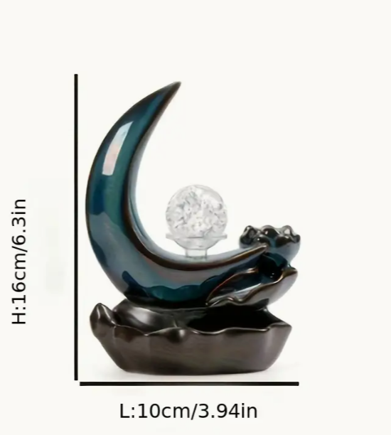 Blue Moon Backflow Incense Burner Holder-Ceramic