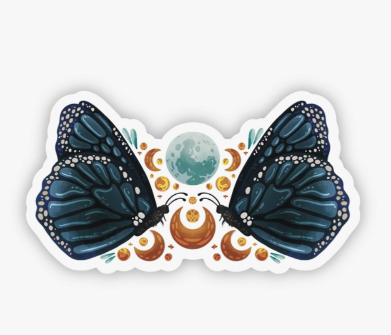Butterfly & Moon Sticker
