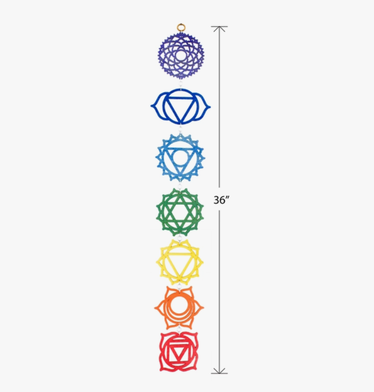 Chakra Colorful  2 Sided Wall Art- Wood 32"