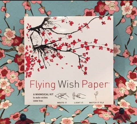 Cherry Blossoms Mini Kit Flying Wish Papers - Write it, Light it, Watch It Fly!