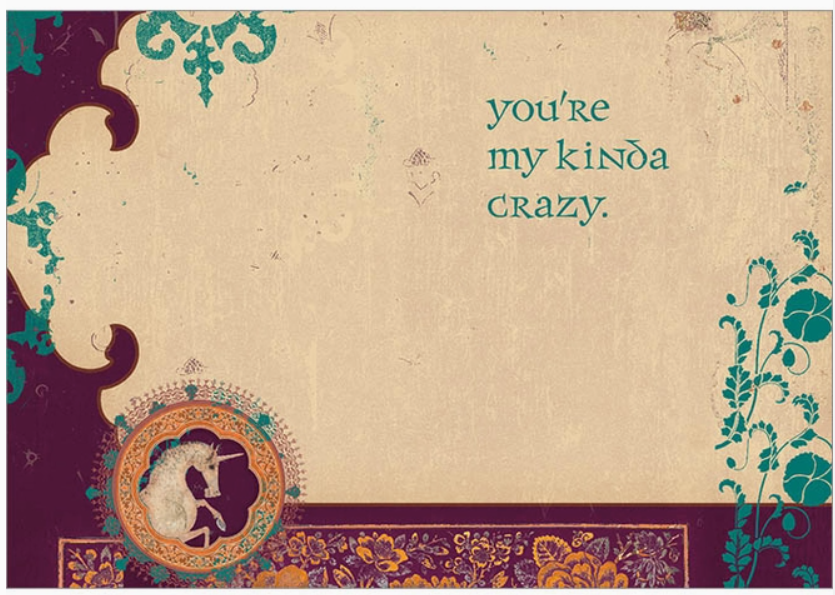 Delusional Greeting Card, You're My Kinda Crazy Inside