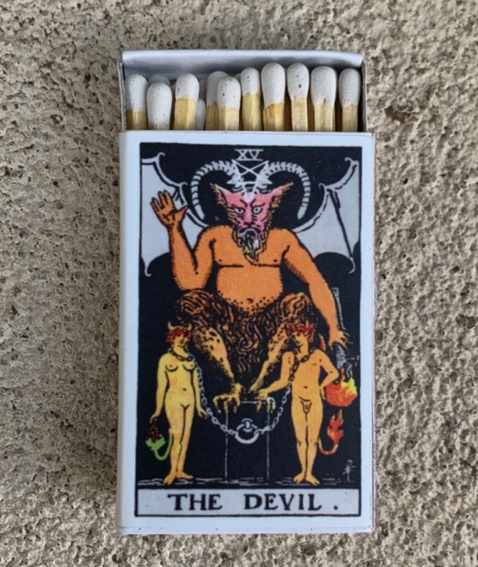 The Devil Tarot Matchbox 2.25"L