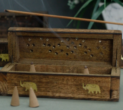 Elephant Cone Incense Wood Box