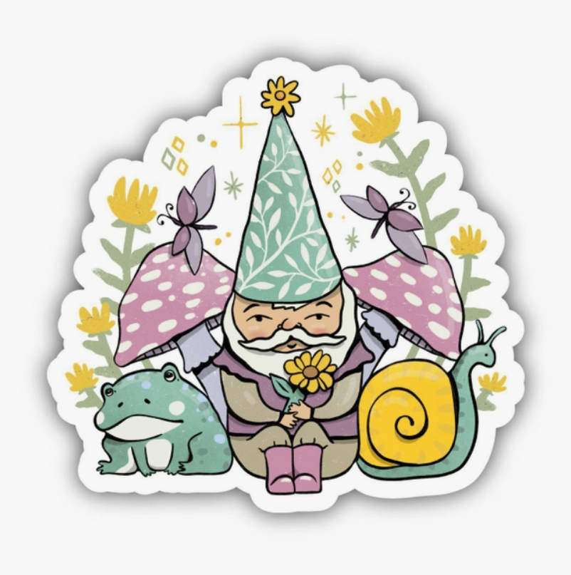 Elf & Frogs Sticker