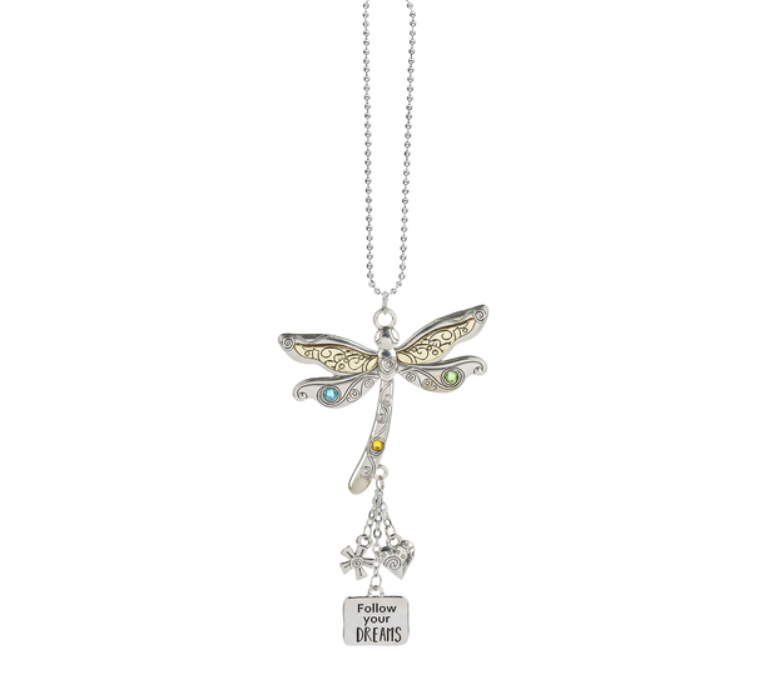 Dragonfly "Follow Your Dreams" Car Charms