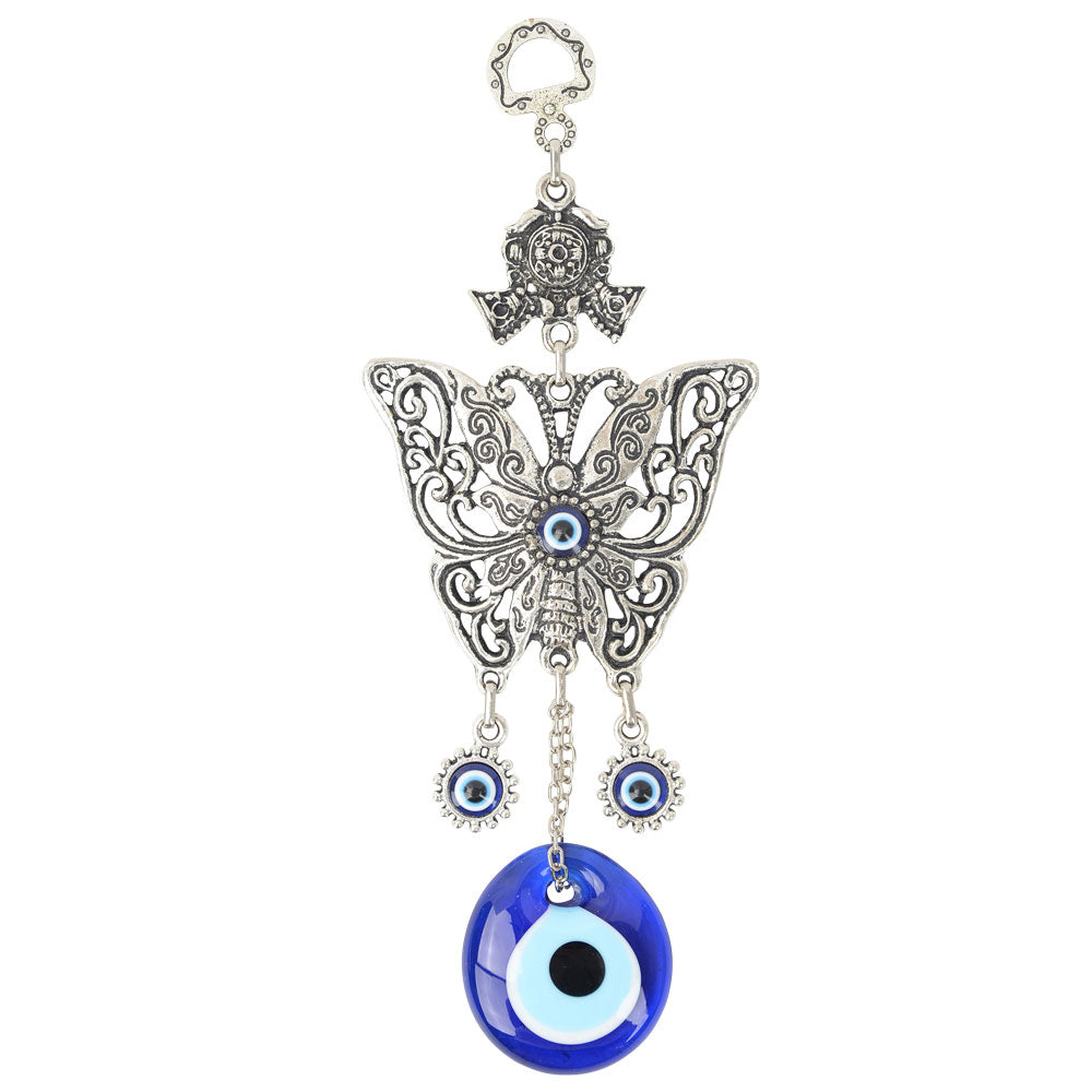 Evil Eye with Butterfly Hanging Art