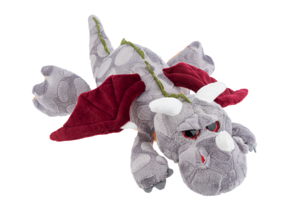 15" Grey Mythical Dragon Stuffed Toy