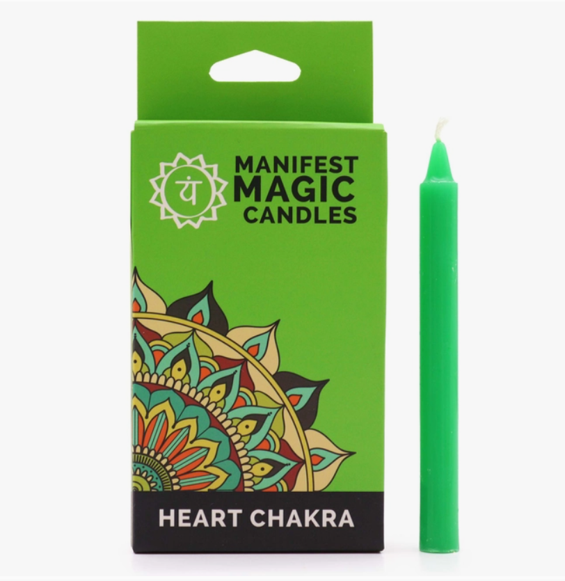 Heart Chakra Manifest Magic Spell Chime Candles -Small Taper