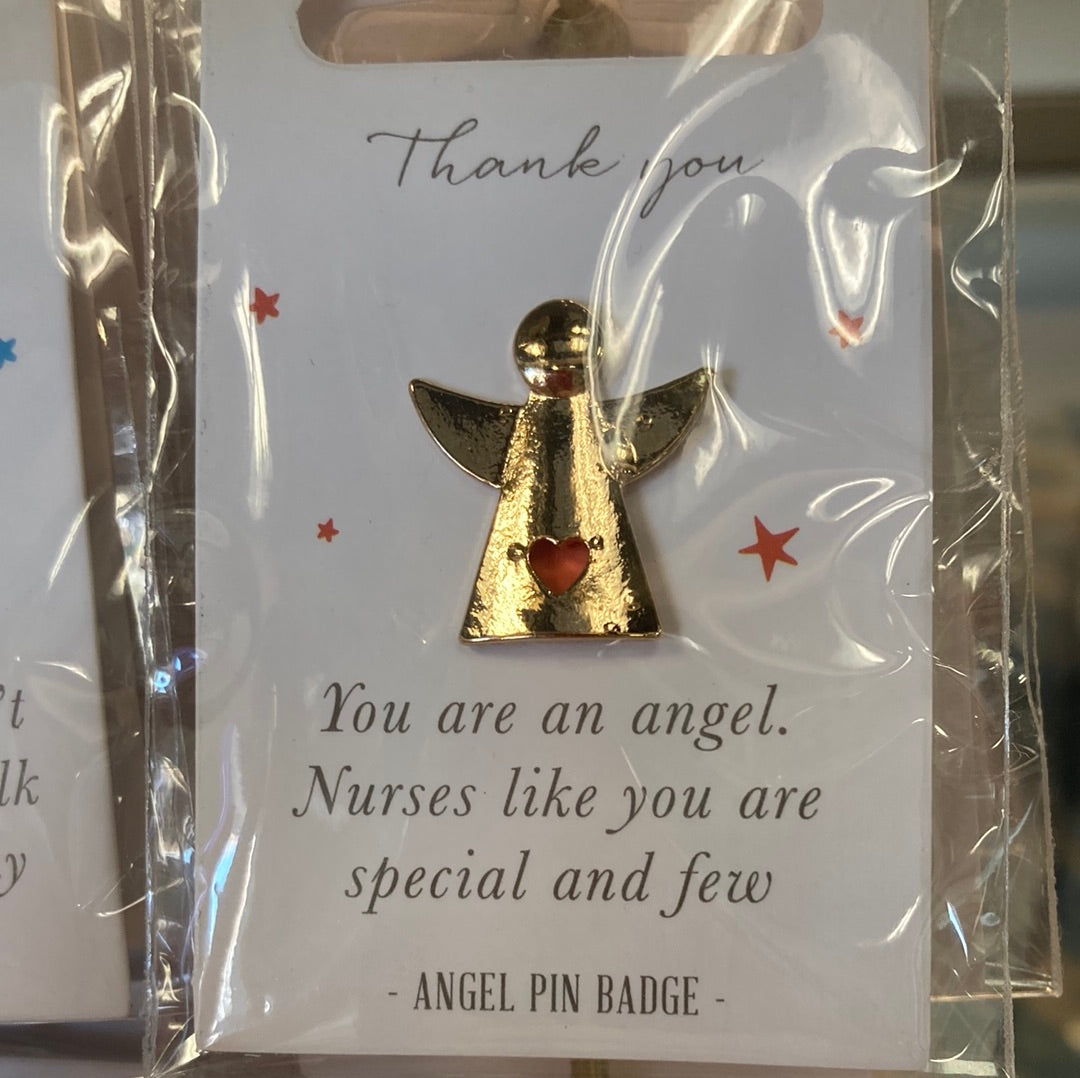 "Thank You" Little Angel Sentiment Pin Badges