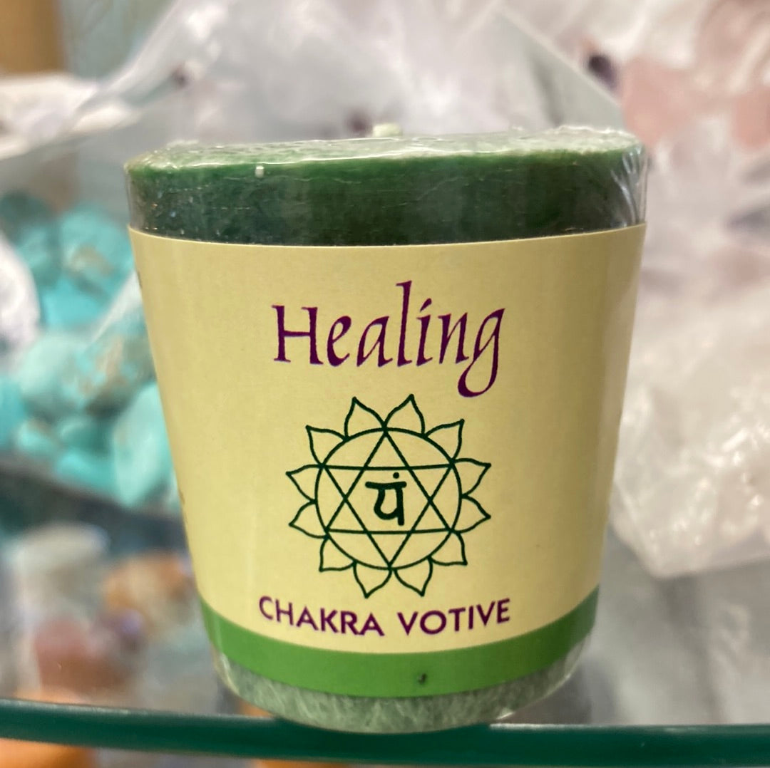 Healing Votive Candle Heart Chakra - Aloha Bay Candles