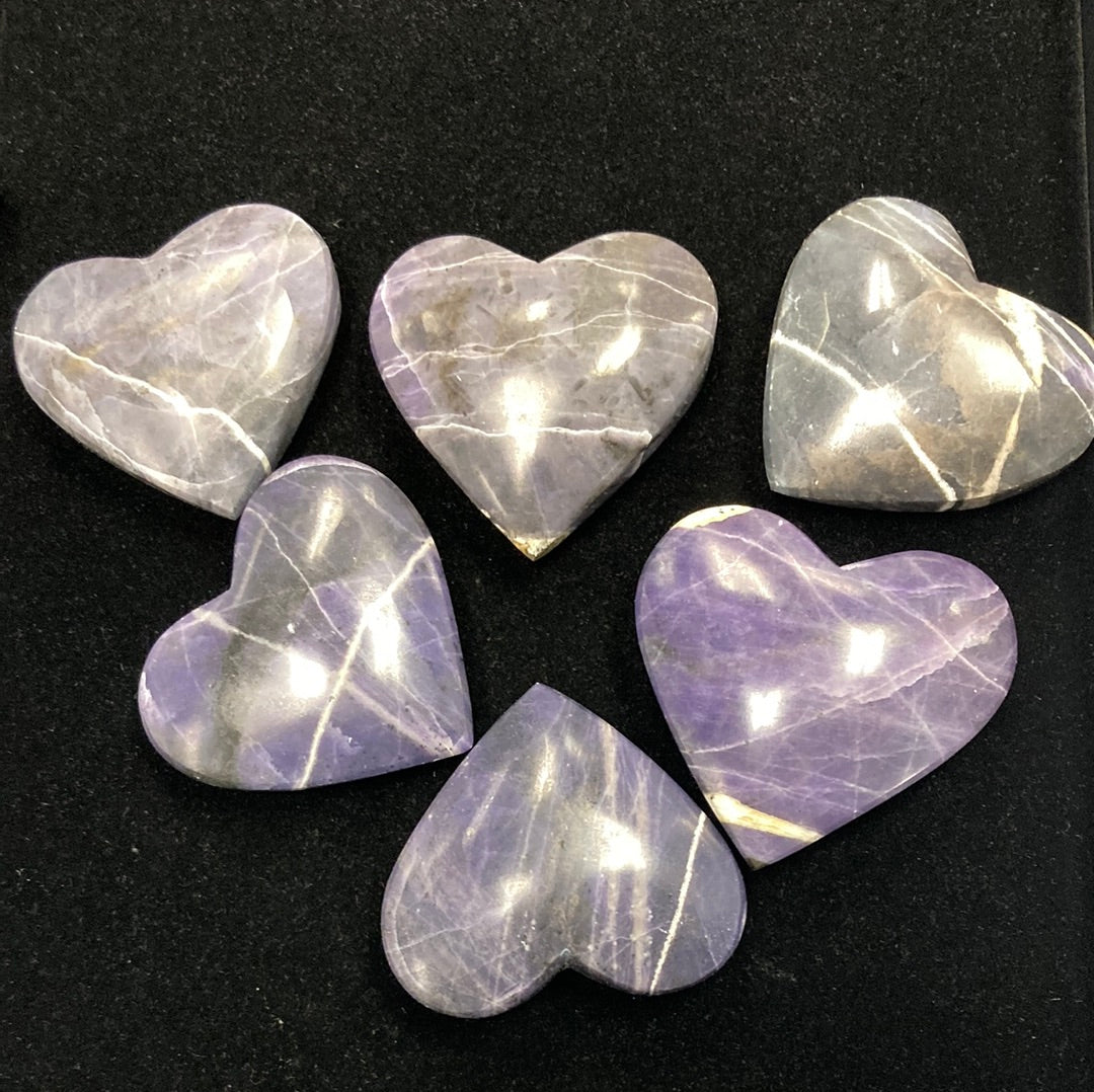 Purple Opal Hearts