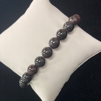 Bloodstone 8mm Beaded Bracelet