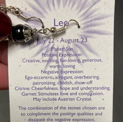 Leo Zodiac Earrings Seeds Of Light