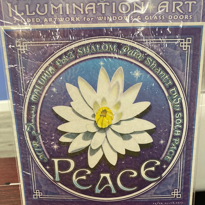 Peace Lotus Window Sticker 2 Sided- 7" x 7"