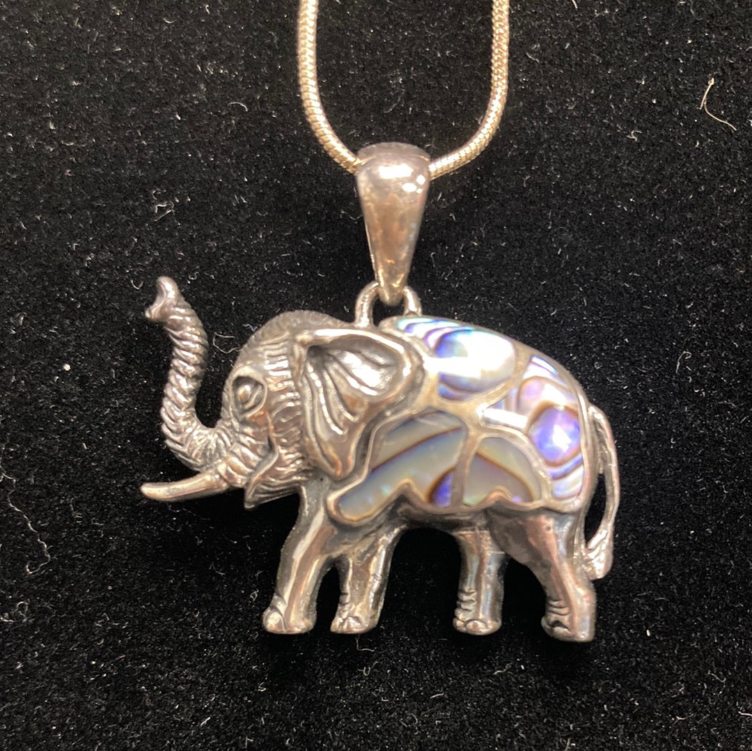 Elephant Necklace Sterling Silver