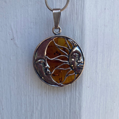 Sun/Moon Pendant Necklace