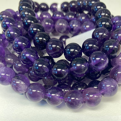 Amethyst 8mm- Beaded Bracelet