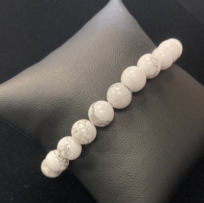 Howlite 8mm Crystal Bracelet