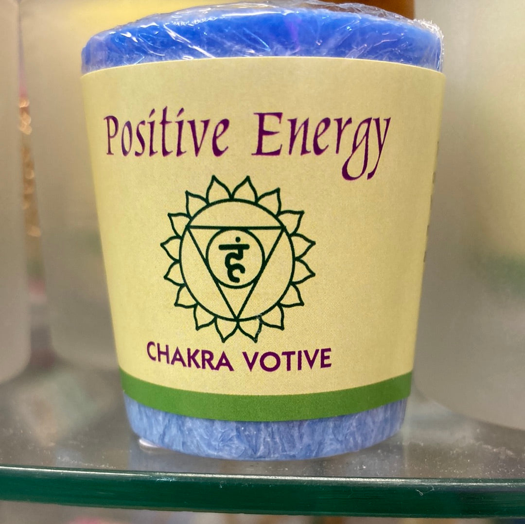 Positive Energy Votive Candle Throat Chakra - Aloha Bay Candles