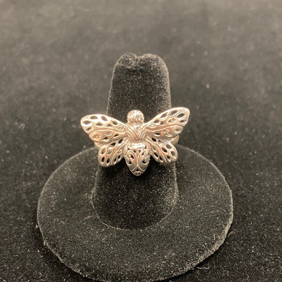 Butterfly - 4 Wing Sterling Silver Ring- AC56R