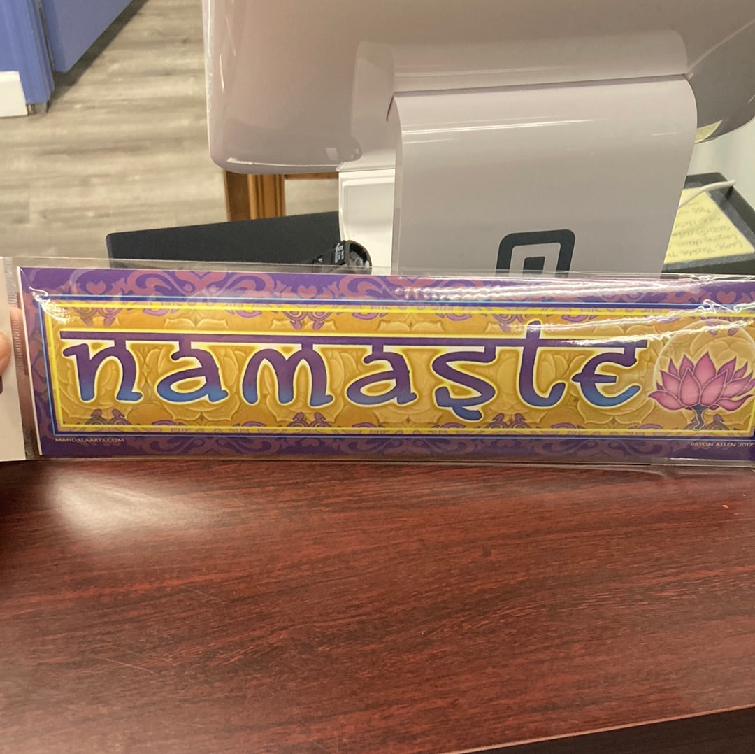 Namaste w/ Lotus Bumper Stickers