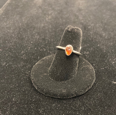 Citrine Stackable Ring - Sterling Silver