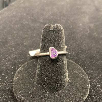 Amethyst Stackable Ring - Sterling Silver