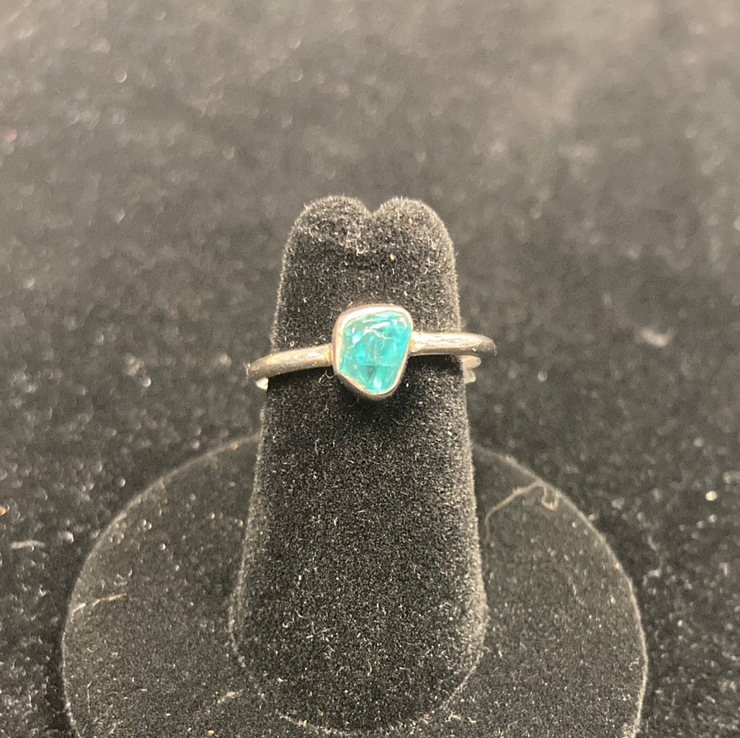 Apatite Stackable Ring - Sterling Silver